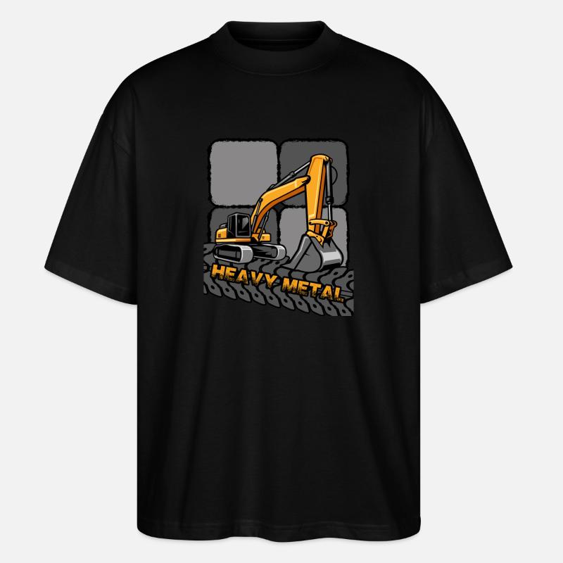 Bagger Baggerführer "Digger" Baggerschaufel - Stanley/Stella Oversized Unisex Bio T-Shirt Blaster 2.0 - Schwarz