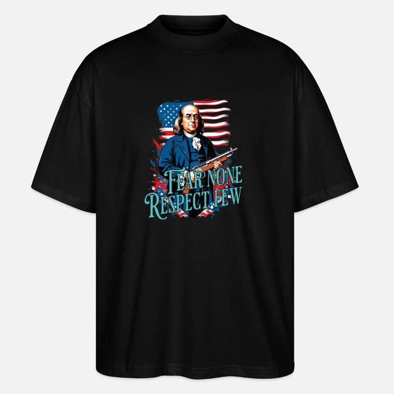 Fear no one, respect few. - Stanley/Stella Oversized Unisex Organic T-shirt Blaster 2.0 - black