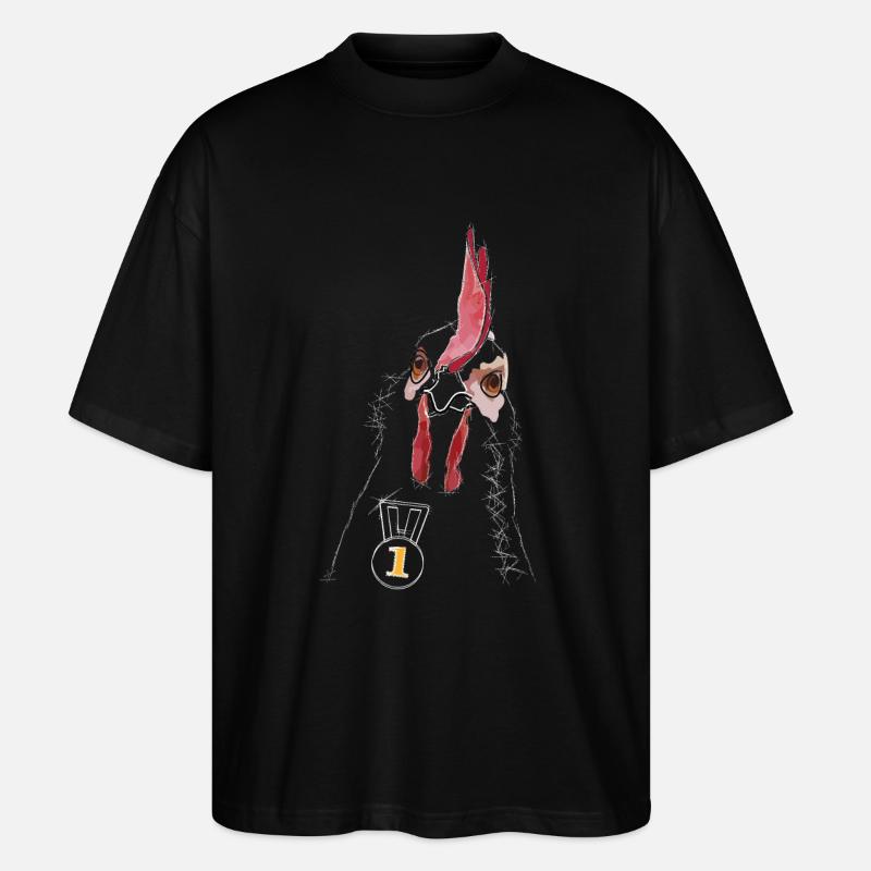 Le coq (blanc) - T-shirt bio Blaster 2.0 coupe oversize Stanley/Stella Unisexe - noir