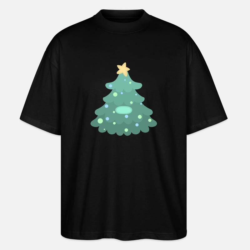 Weihnachtsbaum - Namensschild - Stanley/Stella Oversized Unisex Bio T-Shirt Blaster 2.0 - Schwarz