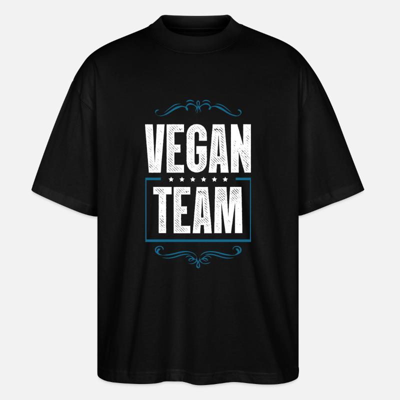 Équipe végétalienne - T-shirt bio Blaster 2.0 coupe oversize Stanley/Stella Unisexe - noir