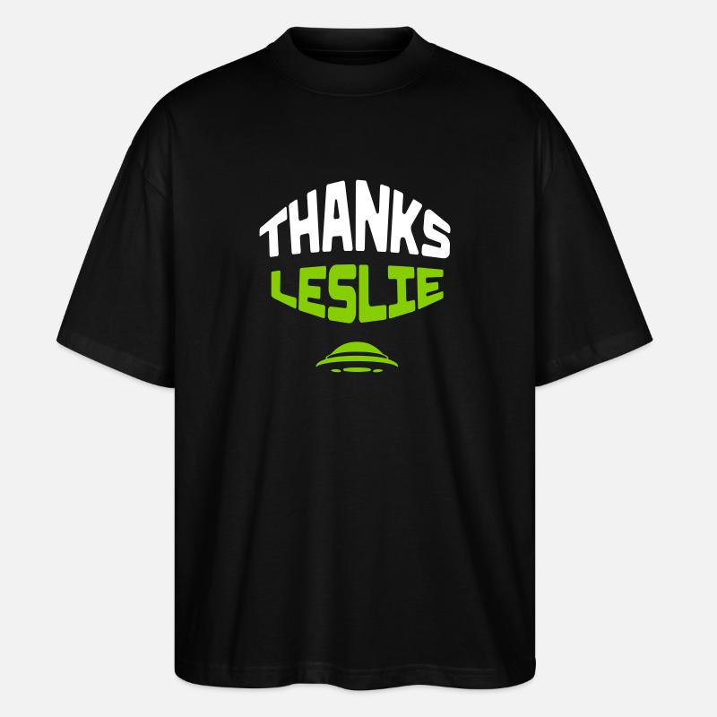 Danke Leslie - Stanley/Stella Oversized Unisex Bio T-Shirt Blaster 2.0 - Schwarz