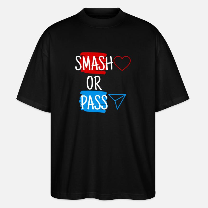 Smash or Pass - Stanley/Stella Oversized Unisex Organic T-shirt Blaster 2.0 - black