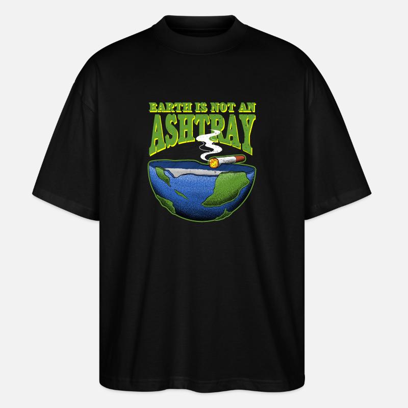 La terre n'est pas un cendrier - T-shirt bio Blaster 2.0 coupe oversize Stanley/Stella Unisexe - noir