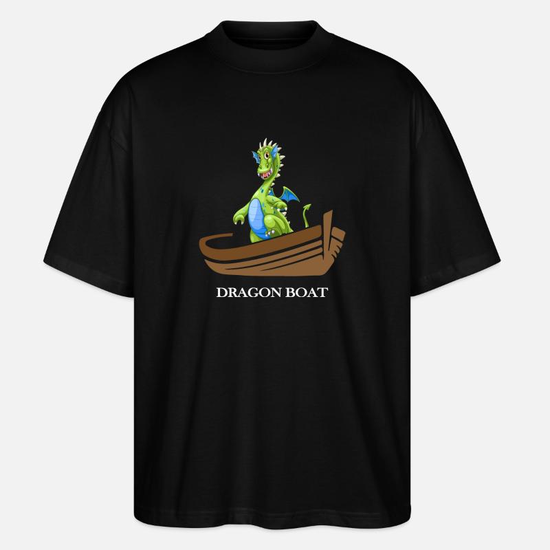 drachenbootrennen chinesisches drachenboot - Stanley/Stella Oversized Unisex Bio T-Shirt Blaster 2.0 - Schwarz