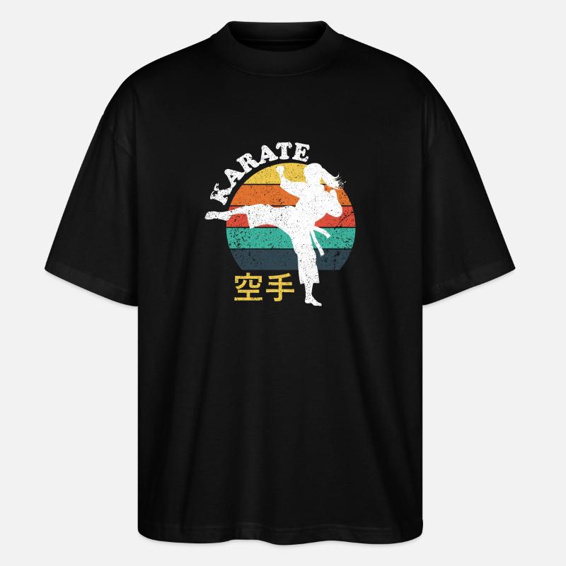 Karate-Mädchen - Stanley/Stella Oversized Unisex Bio T-Shirt Blaster 2.0 - Schwarz