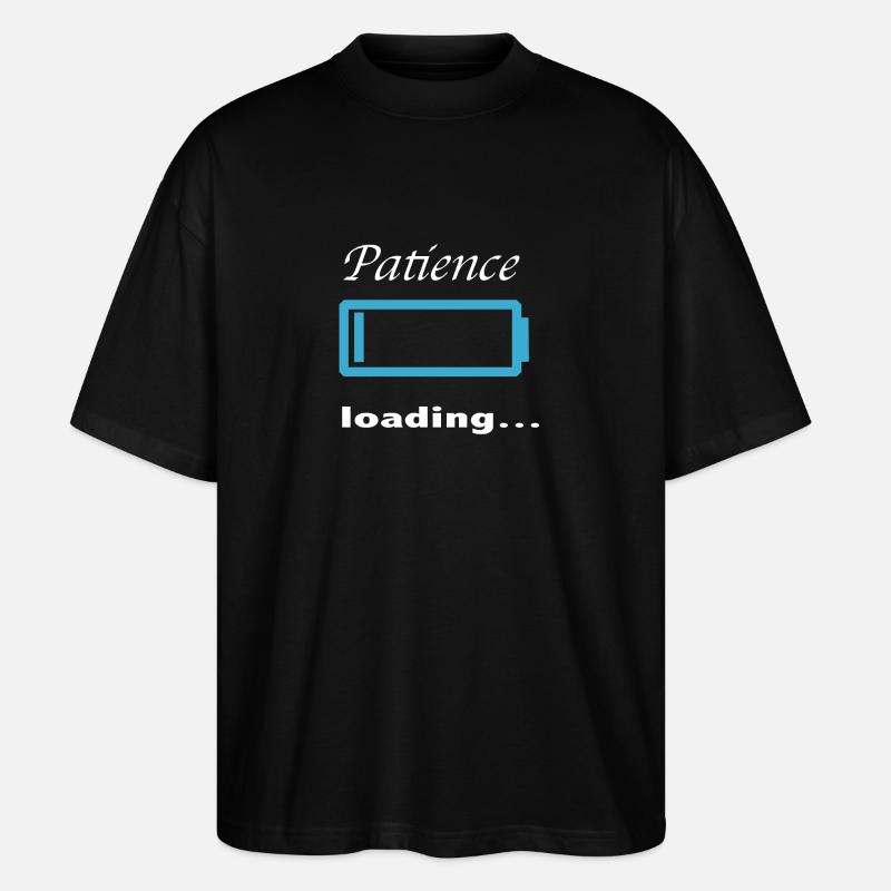 Patience loading... - Stanley/Stella Oversized Unisex Bio T-Shirt Blaster 2.0 - Schwarz