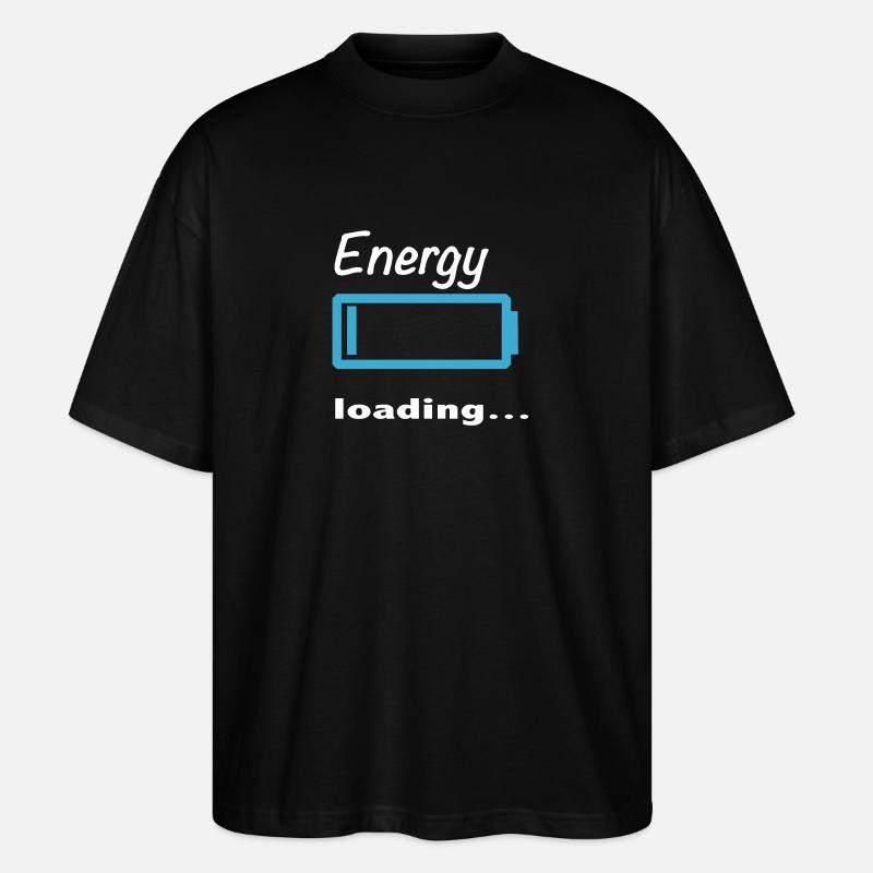 Energy loading... - Stanley/Stella Oversized Unisex Organic T-shirt Blaster 2.0 - black