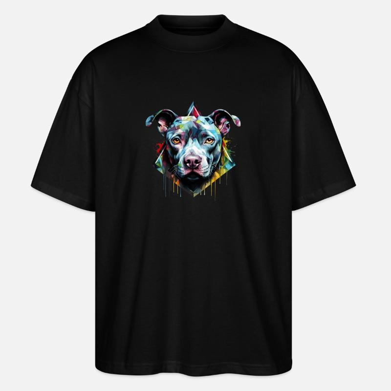 Pitbull - Stanley/Stella Oversized Unisex Bio T-Shirt Blaster 2.0 - Schwarz