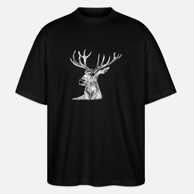 Hirsch - Stanley/Stella Oversized Unisex Bio T-Shirt Blaster 2.0 - Schwarz
