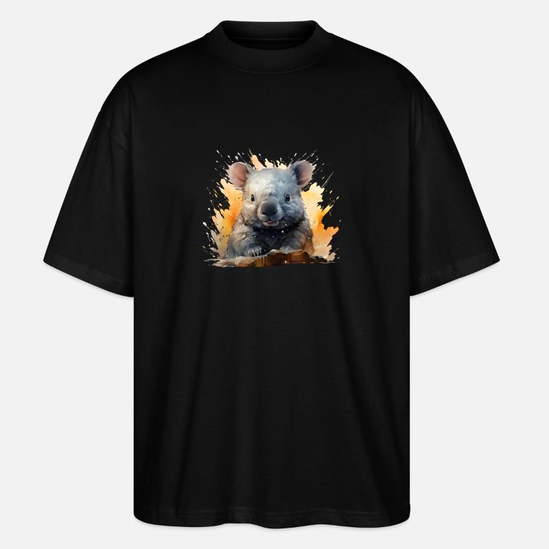Wombat - Stanley/Stella Oversized Unisex Bio T-Shirt Blaster 2.0 - Schwarz