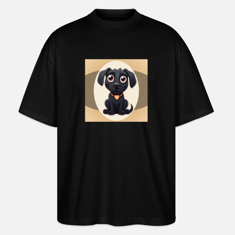 Dessin animé de chien 6 - T-shirt bio Blaster 2.0 coupe oversize Stanley/Stella Unisexe - noir