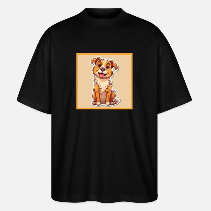 Hund Karikatur 7 - Stanley/Stella Oversized Unisex Bio T-Shirt Blaster 2.0 - Schwarz