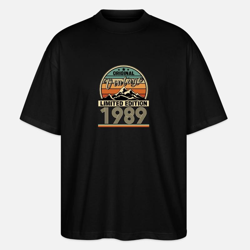 1989 - Stanley/Stella Oversized Unisex Bio T-Shirt Blaster 2.0 - Schwarz