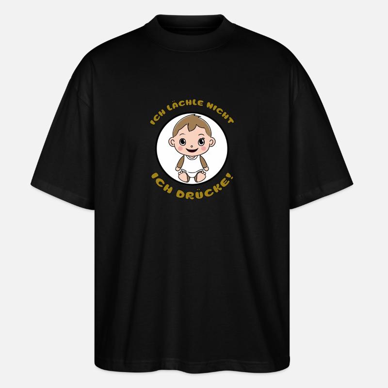 Ich drücke - Stanley/Stella Oversized Unisex Bio T-Shirt Blaster 2.0 - Schwarz