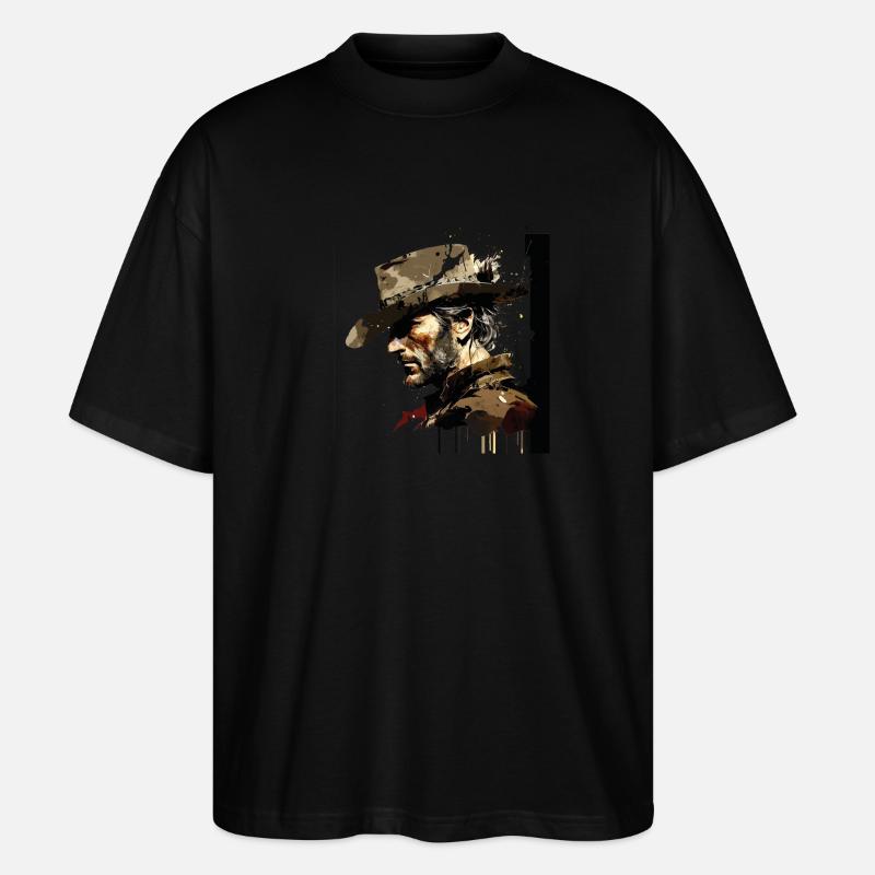 Cowboy - Stanley/Stella Oversized Unisex Bio T-Shirt Blaster 2.0 - Schwarz
