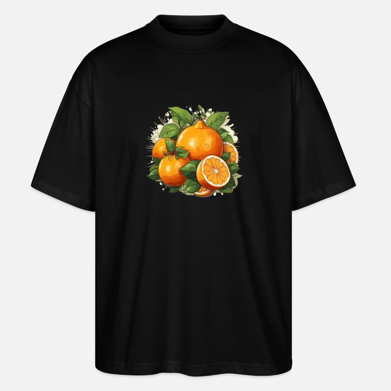Orange - Illustration - Stanley/Stella Oversized Unisex Bio T-Shirt Blaster 2.0 - Schwarz