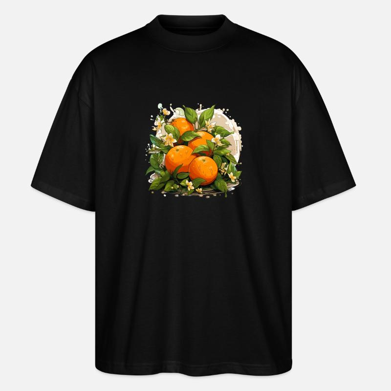 Orange - Illustration - Stanley/Stella Oversized Unisex Bio T-Shirt Blaster 2.0 - Schwarz