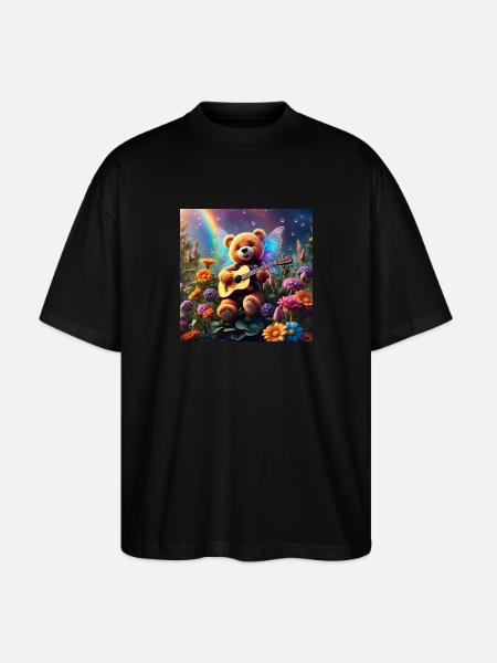 Teddybär singt dir ein Lied - Stanley/Stella Oversized Unisex Bio T-Shirt Blaster 2.0 - Schwarz
