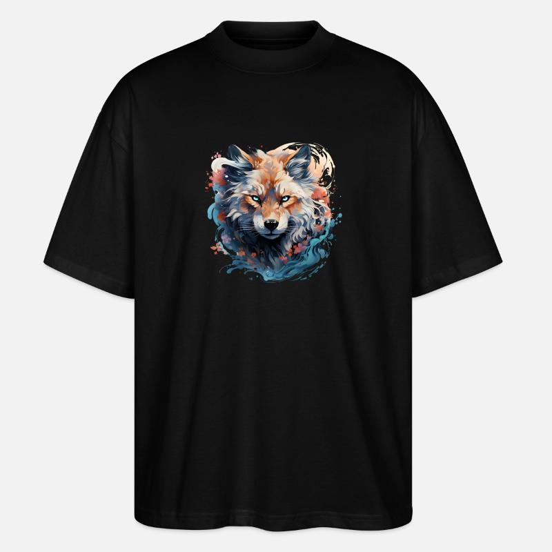 Wolf - Stanley/Stella Oversized Unisex Organic T-shirt Blaster 2.0 - black