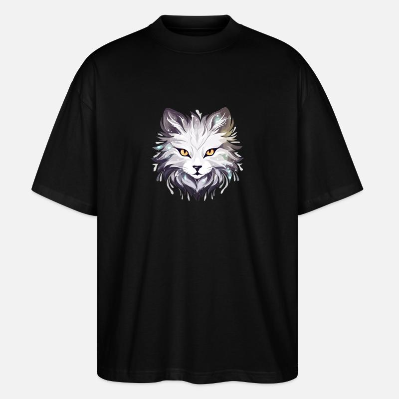 Chat - illustration - T-shirt bio Blaster 2.0 coupe oversize Stanley/Stella Unisexe - noir