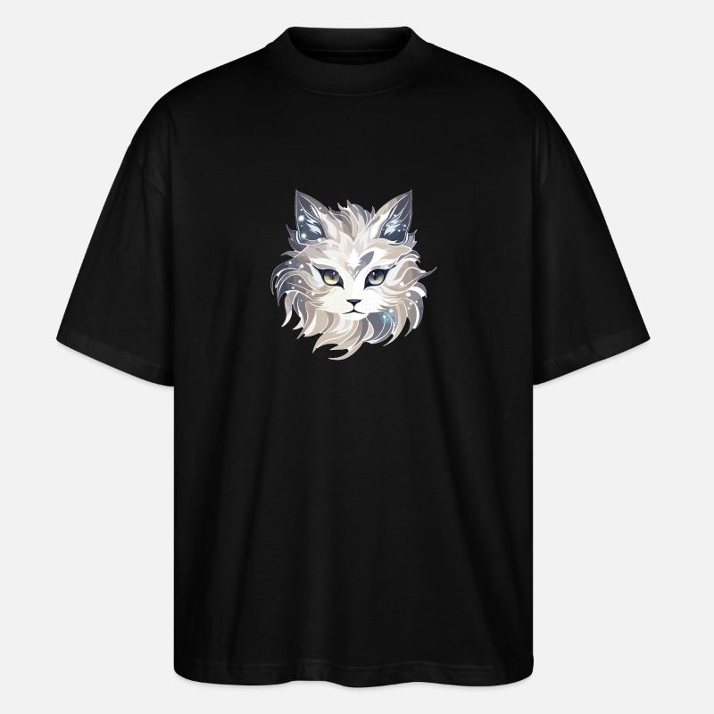 Katze - Illustration - Stanley/Stella Oversized Unisex Bio T-Shirt Blaster 2.0 - Schwarz