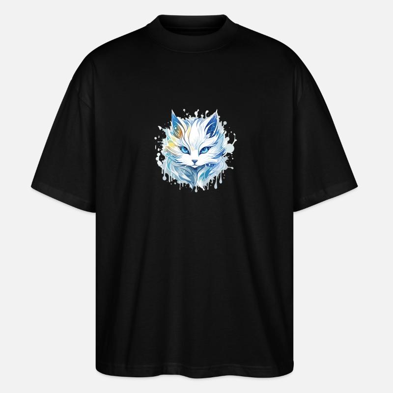 Chat - illustration - T-shirt bio Blaster 2.0 coupe oversize Stanley/Stella Unisexe - noir