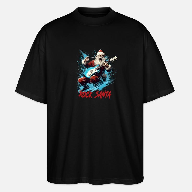 ROCK SANTA - Stanley/Stella Oversized Unisex Bio T-Shirt Blaster 2.0 - Schwarz