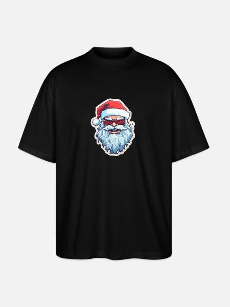 Santa Claus - illustration - Stanley/Stella Oversized Unisex Organic T-shirt Blaster 2.0 - black