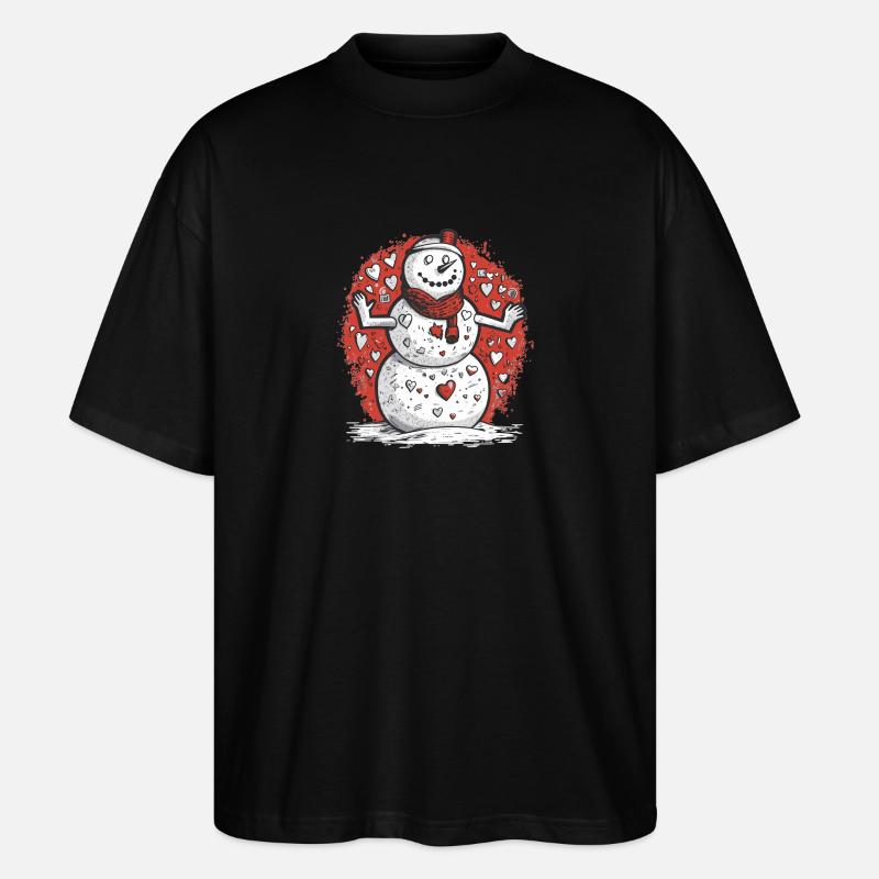 Schneemann - Stanley/Stella Oversized Unisex Bio T-Shirt Blaster 2.0 - Schwarz