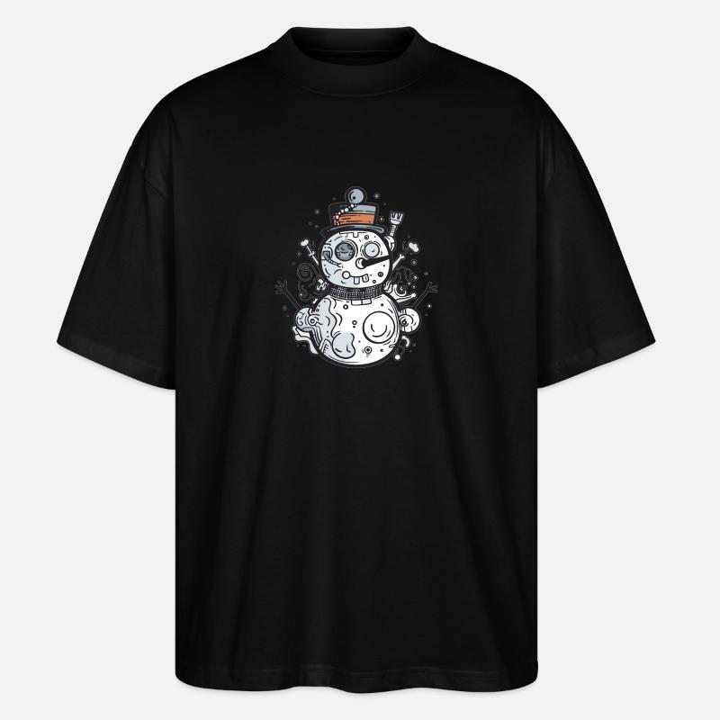 Schneemann - Stanley/Stella Oversized Unisex Bio T-Shirt Blaster 2.0 - Schwarz