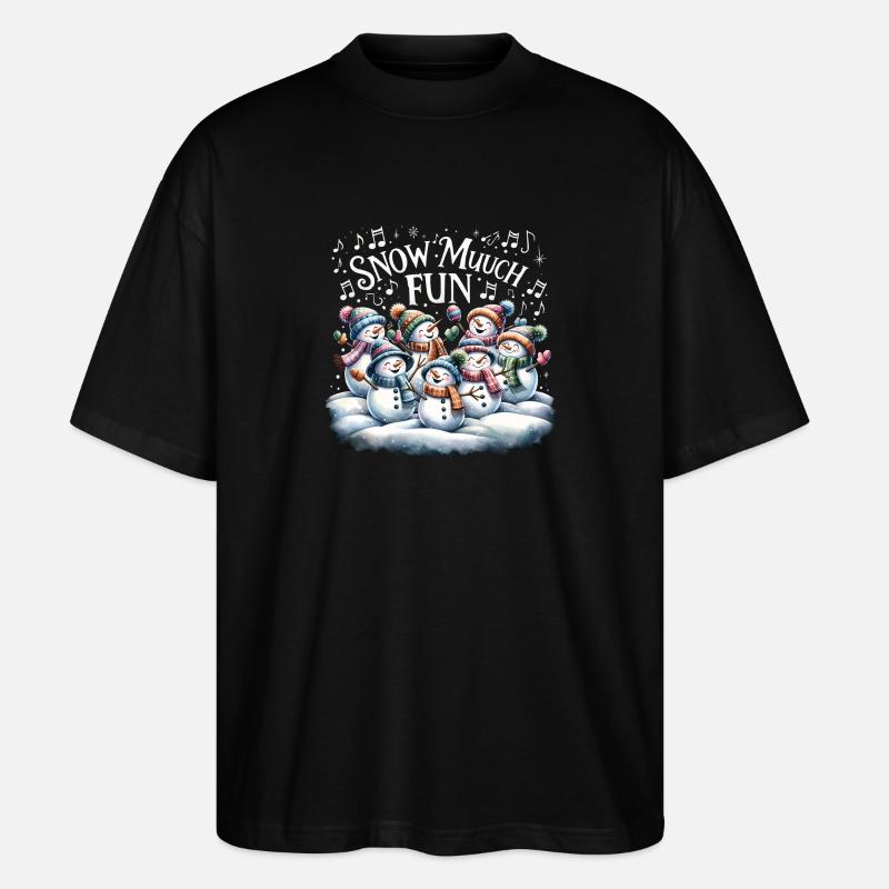 Bonhommes de neige dansants - T-shirt bio Blaster 2.0 coupe oversize Stanley/Stella Unisexe - noir