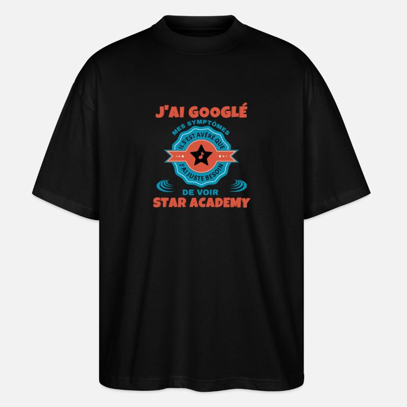 Star academy - T-shirt bio Blaster 2.0 coupe oversize Stanley/Stella Unisexe - noir