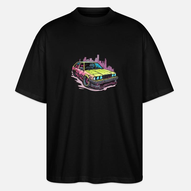 Auto - Illustration - Stanley/Stella Oversized Unisex Bio T-Shirt Blaster 2.0 - Schwarz