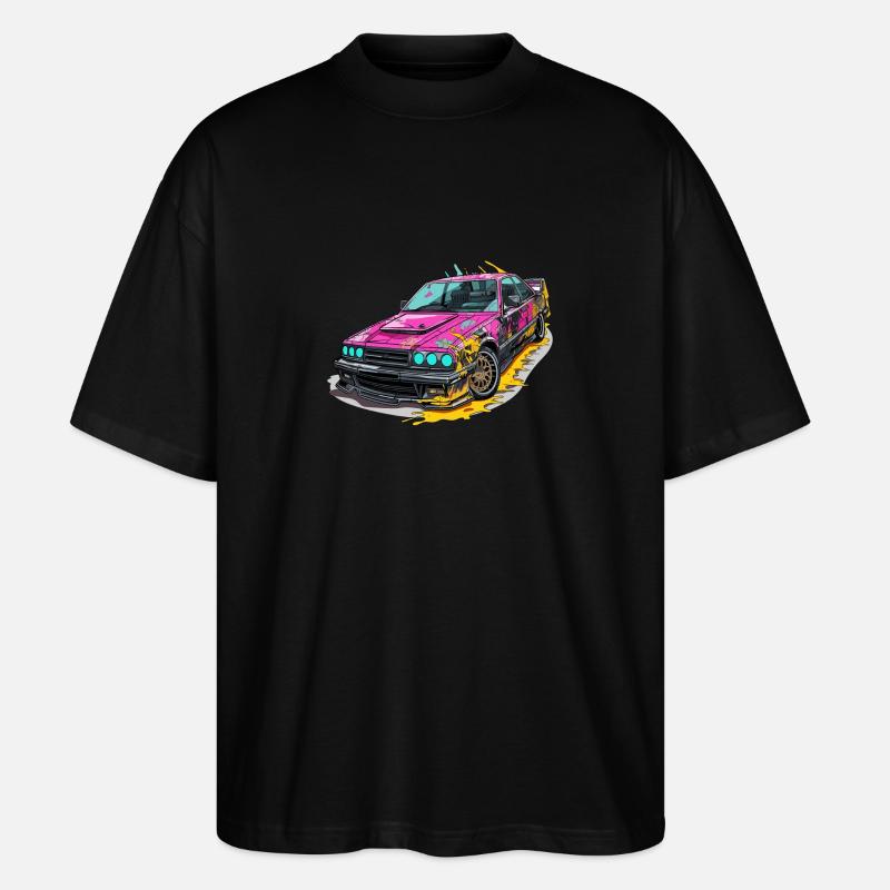 Auto - Illustration - Stanley/Stella Oversized Unisex Bio T-Shirt Blaster 2.0 - Schwarz
