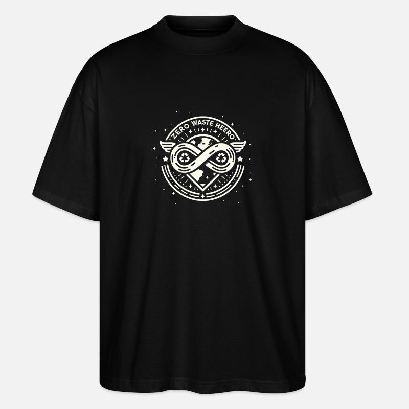 Zero Waste Hero - Stanley/Stella Oversized Unisex Bio T-Shirt Blaster 2.0 - Schwarz