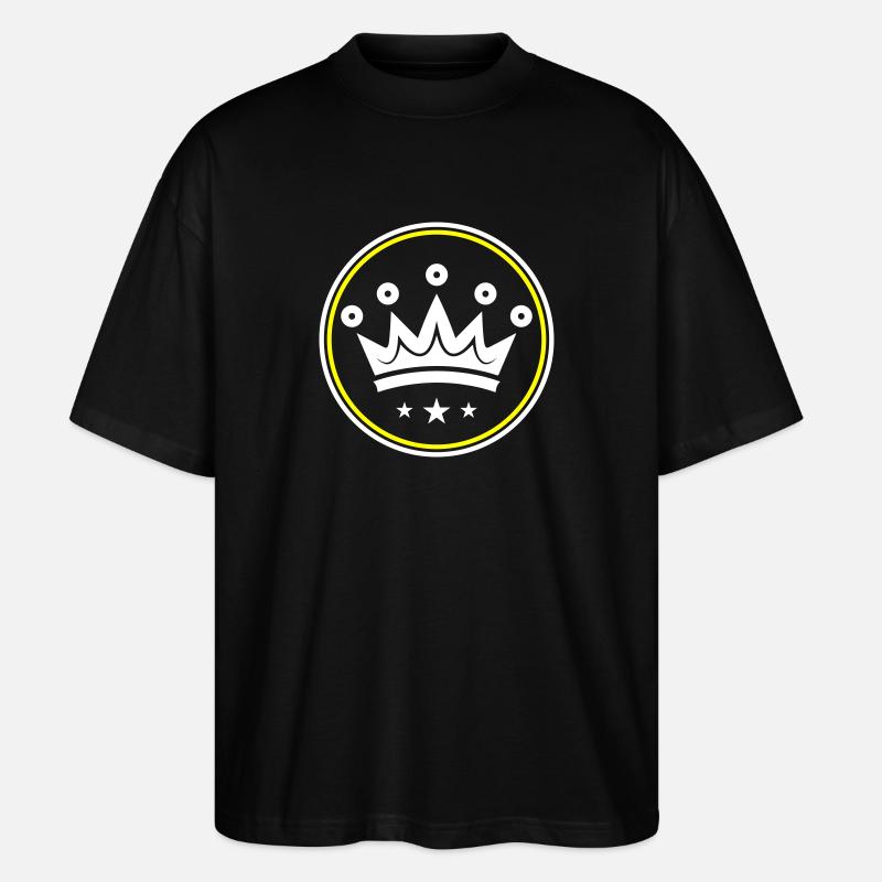 Krone Majestätisch - Stanley/Stella Oversized Unisex Bio T-Shirt Blaster 2.0 - Schwarz