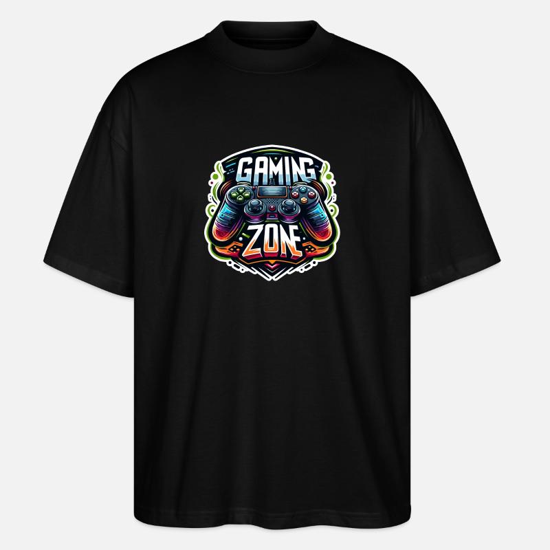 Gaming Zone - Controller Illustration - Stanley/Stella Oversized Unisex Organic T-shirt Blaster 2.0 - black