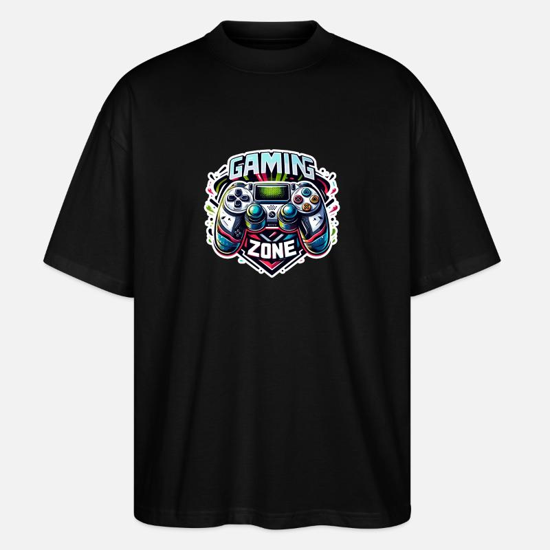 Gaming Zone - Controller Illustration - Stanley/Stella Oversized Unisex Organic T-shirt Blaster 2.0 - black