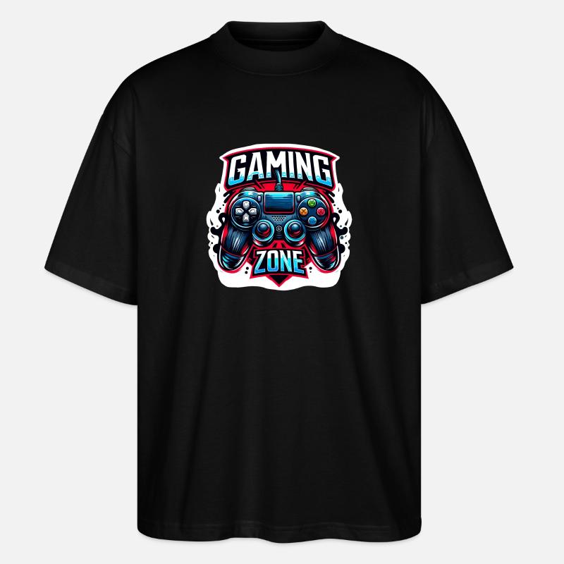 Gaming Zone - Controller Illustration - Stanley/Stella Oversized Unisex Bio T-Shirt Blaster 2.0 - Schwarz