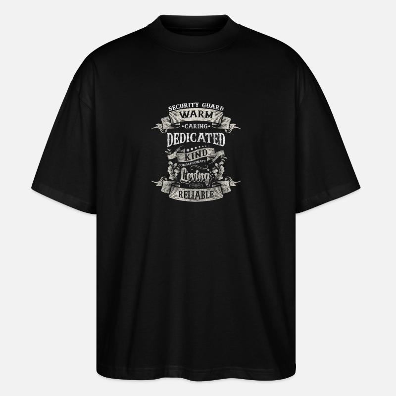 Sécurité, Sécurité, Ordre, Garde - T-shirt bio Blaster 2.0 coupe oversize Stanley/Stella Unisexe - noir