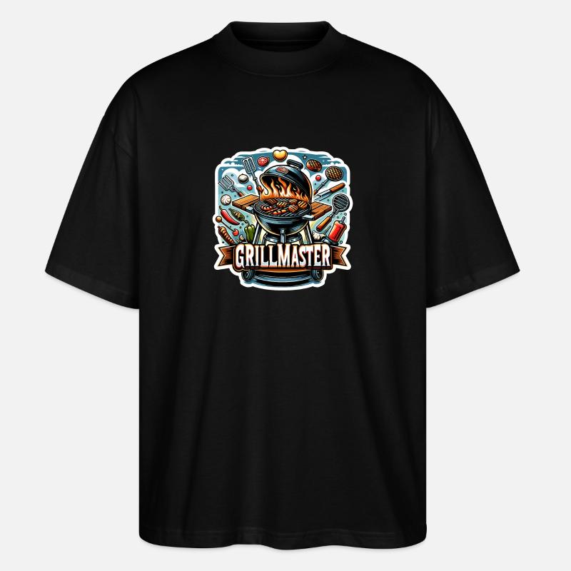 GrillMaster - Grill Illustration - Stanley/Stella Oversized Unisex Bio T-Shirt Blaster 2.0 - Schwarz
