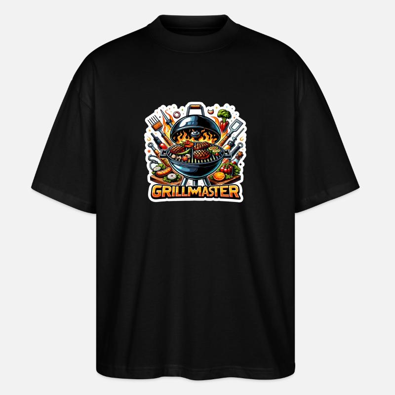 GrillMaster - Illustration de gril - T-shirt bio Blaster 2.0 coupe oversize Stanley/Stella Unisexe - noir