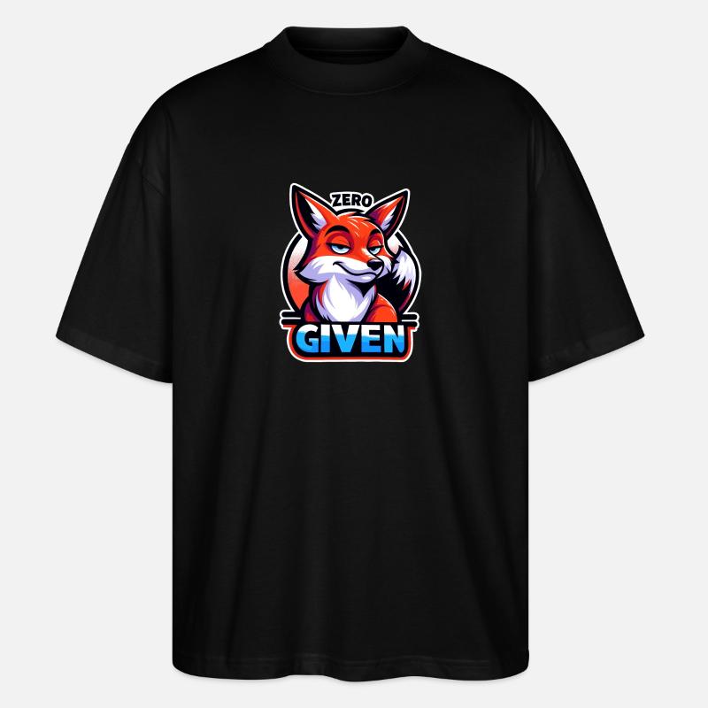 Zero Given - Fuchs Illustration - Stanley/Stella Oversized Unisex Bio T-Shirt Blaster 2.0 - Schwarz