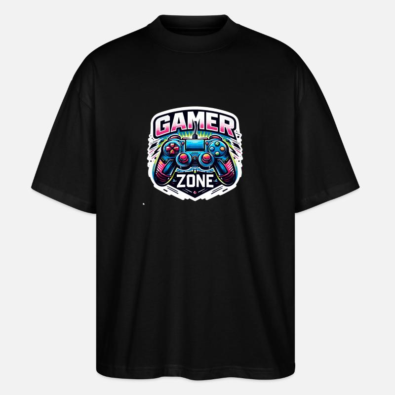 Gamer Zone - Controller Illustration - Stanley/Stella Oversized Unisex Bio T-Shirt Blaster 2.0 - Schwarz