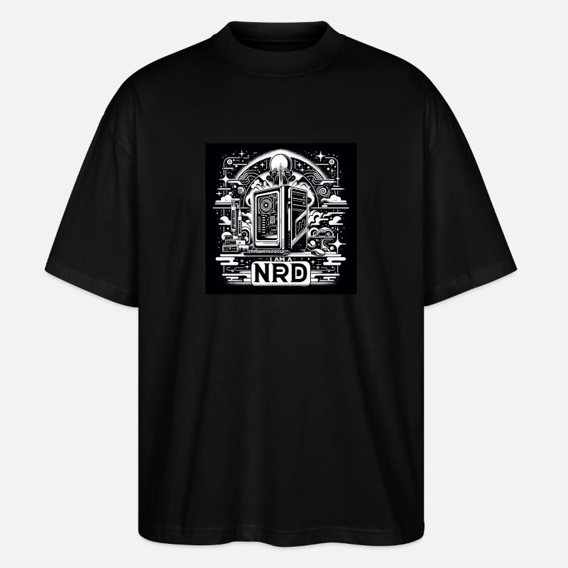 Nerd Stolz Black&White - Stanley/Stella Oversized Unisex Bio T-Shirt Blaster 2.0 - Schwarz