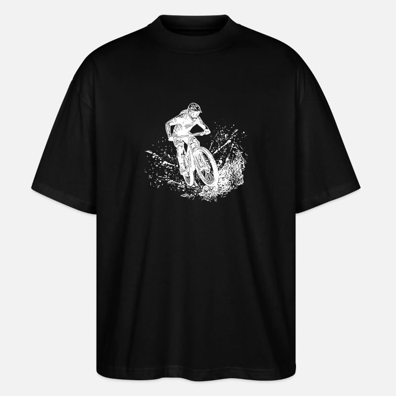 VTT Mud Splash Downhill - T-shirt bio Blaster 2.0 coupe oversize Stanley/Stella Unisexe - noir