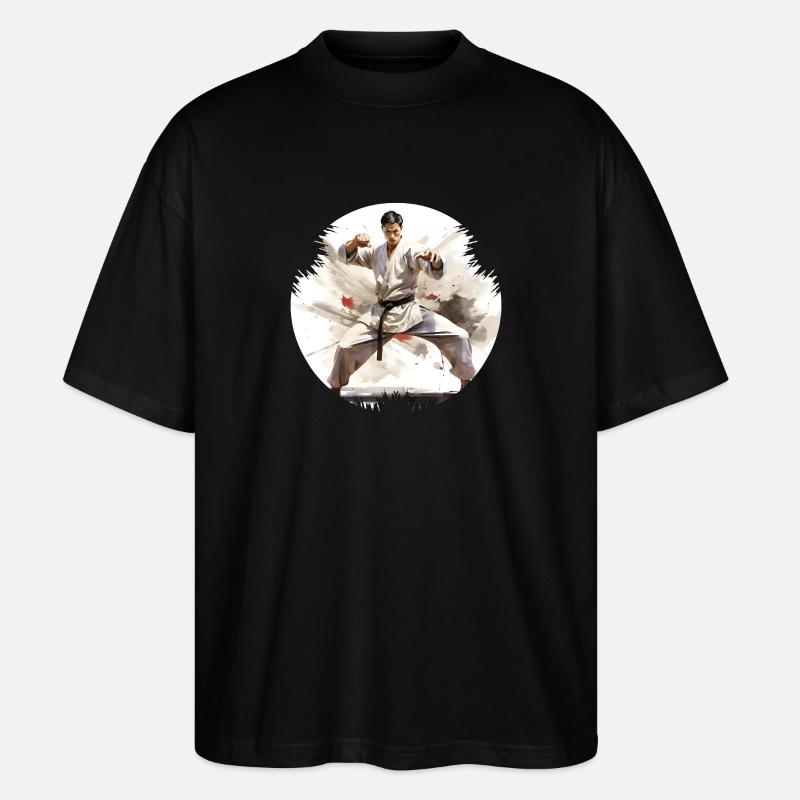 Karate, Kampfkunst mit chinesischen Einflüssen - Stanley/Stella Oversized Unisex Bio T-Shirt Blaster 2.0 - Schwarz