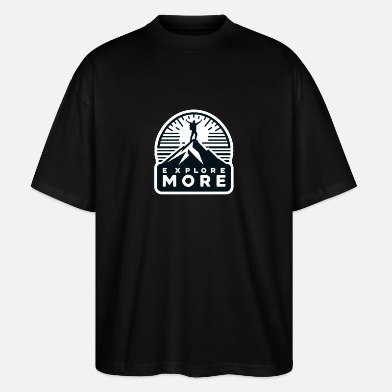 Explore more - Wanderer - Stanley/Stella Oversized Unisex Organic T-shirt Blaster 2.0 - black