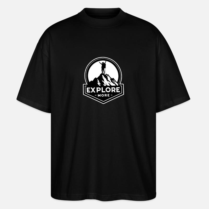 Explore more - Wanderer - Stanley/Stella Oversized Unisex Organic T-shirt Blaster 2.0 - black